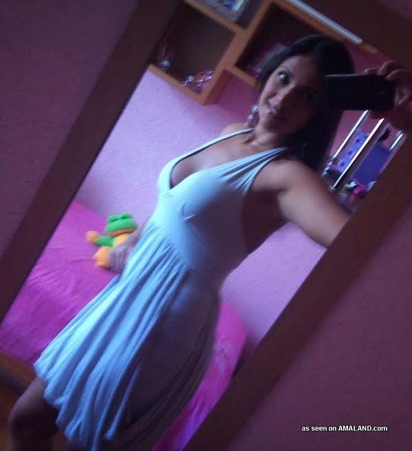 Steamy hot Spanish chick's selfpics #77956427