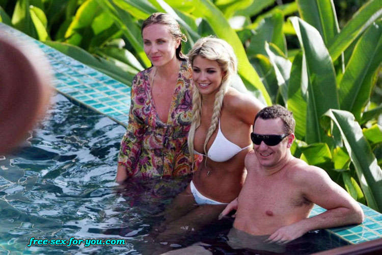 Gemma Atkinson sexy bikini posing in pool for paparazzi #75433279