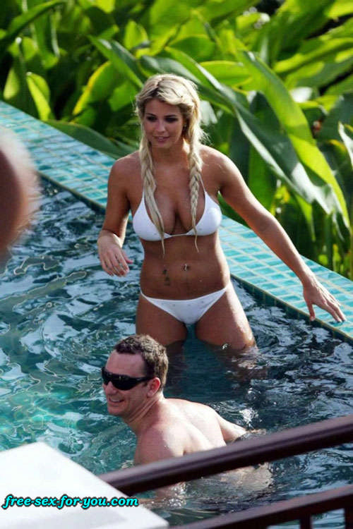 Gemma Atkinson sexy bikini posing in pool for paparazzi #75433329