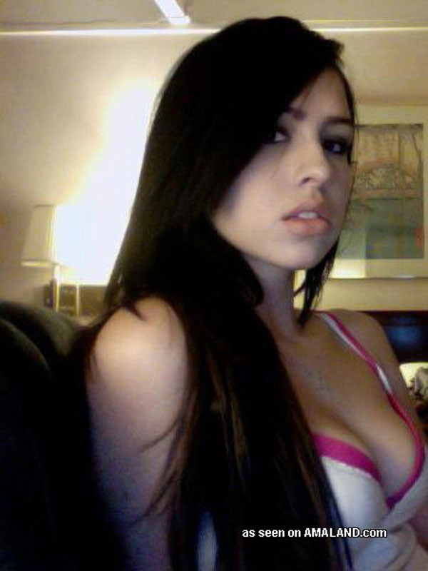 Hot Latina GF posing raunchy in her lingerie #77957329