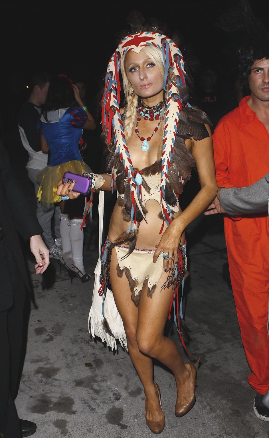 Paris Hilton nip slip at the PB Mansion Halloween Party #75328433