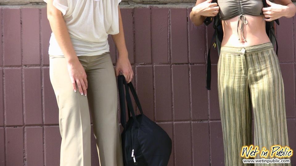 Two chicks don't make it home in time and end up wetting their pants #73240796