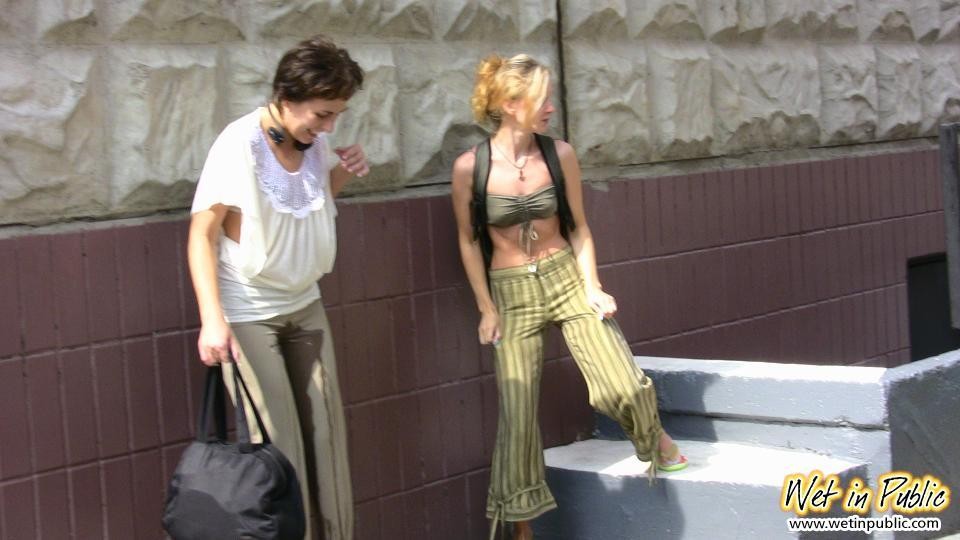 Two chicks don't make it home in time and end up wetting their pants #73240811