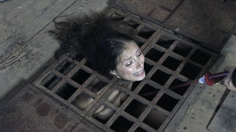 Sister Dee is bound in metal and toyed in dungeon in short movie #71905325