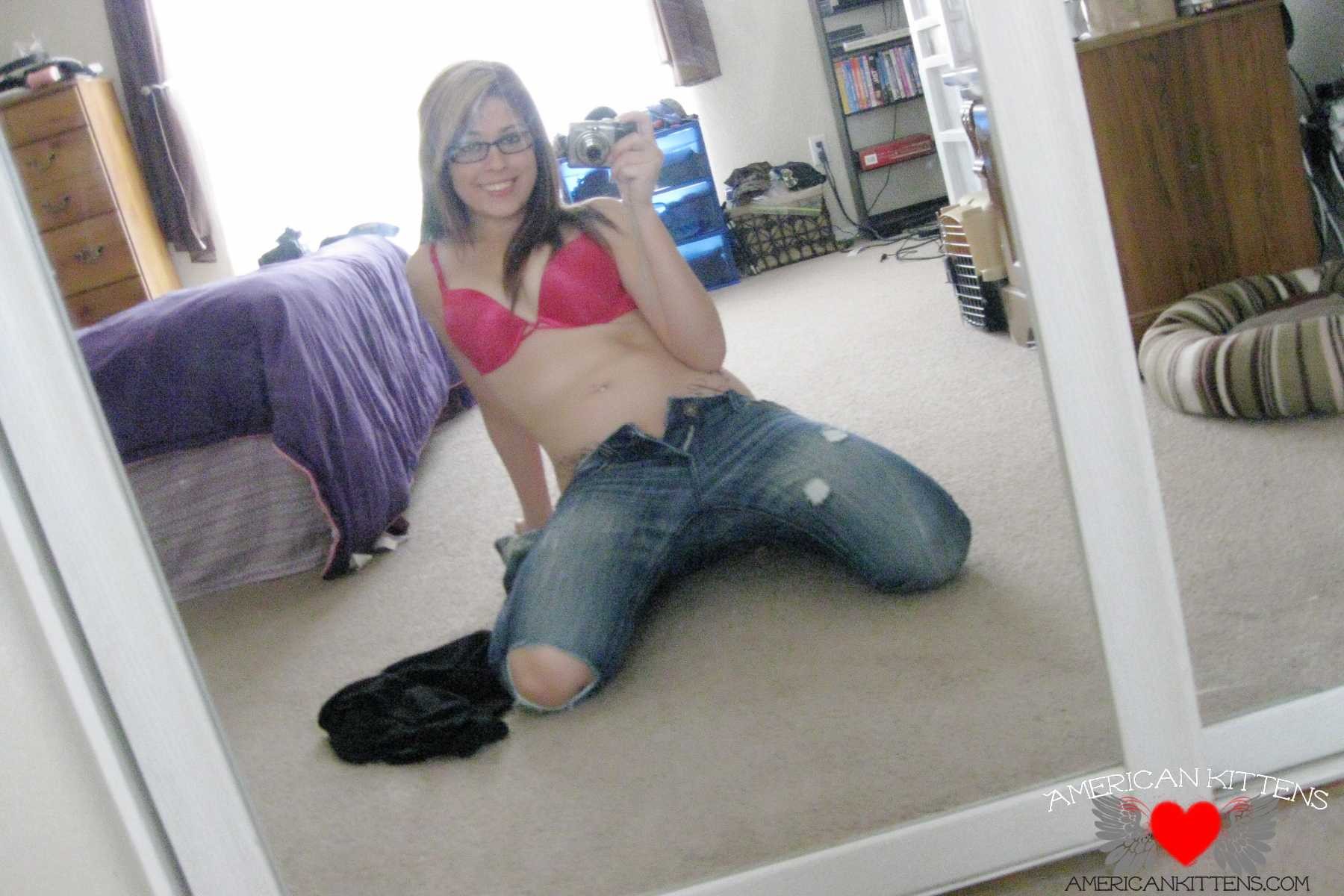 breana self shot getting naked in the mirrior #68364458