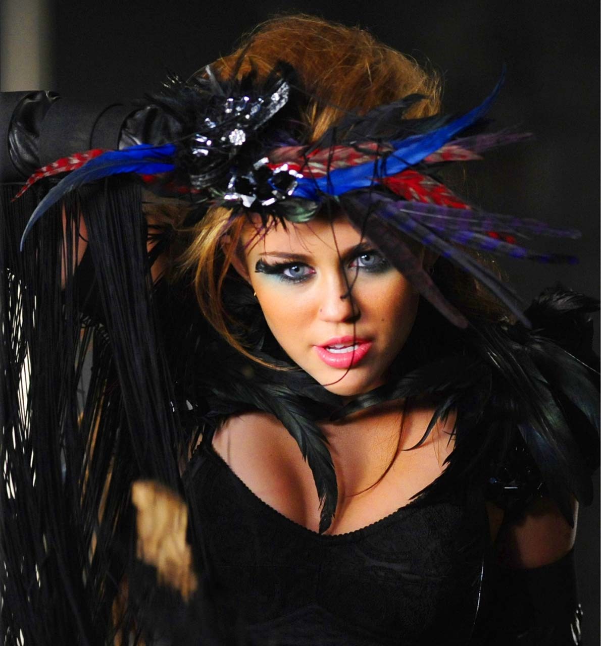 Miley Cyrus showing huge cleavage and great legs in some photoshoot #75304909