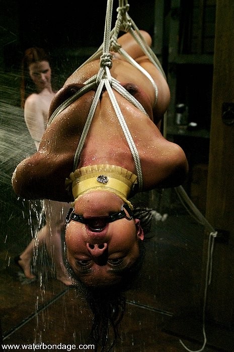 Annie Cruz bound in latex and rope tortured with water by lezdom #71983941
