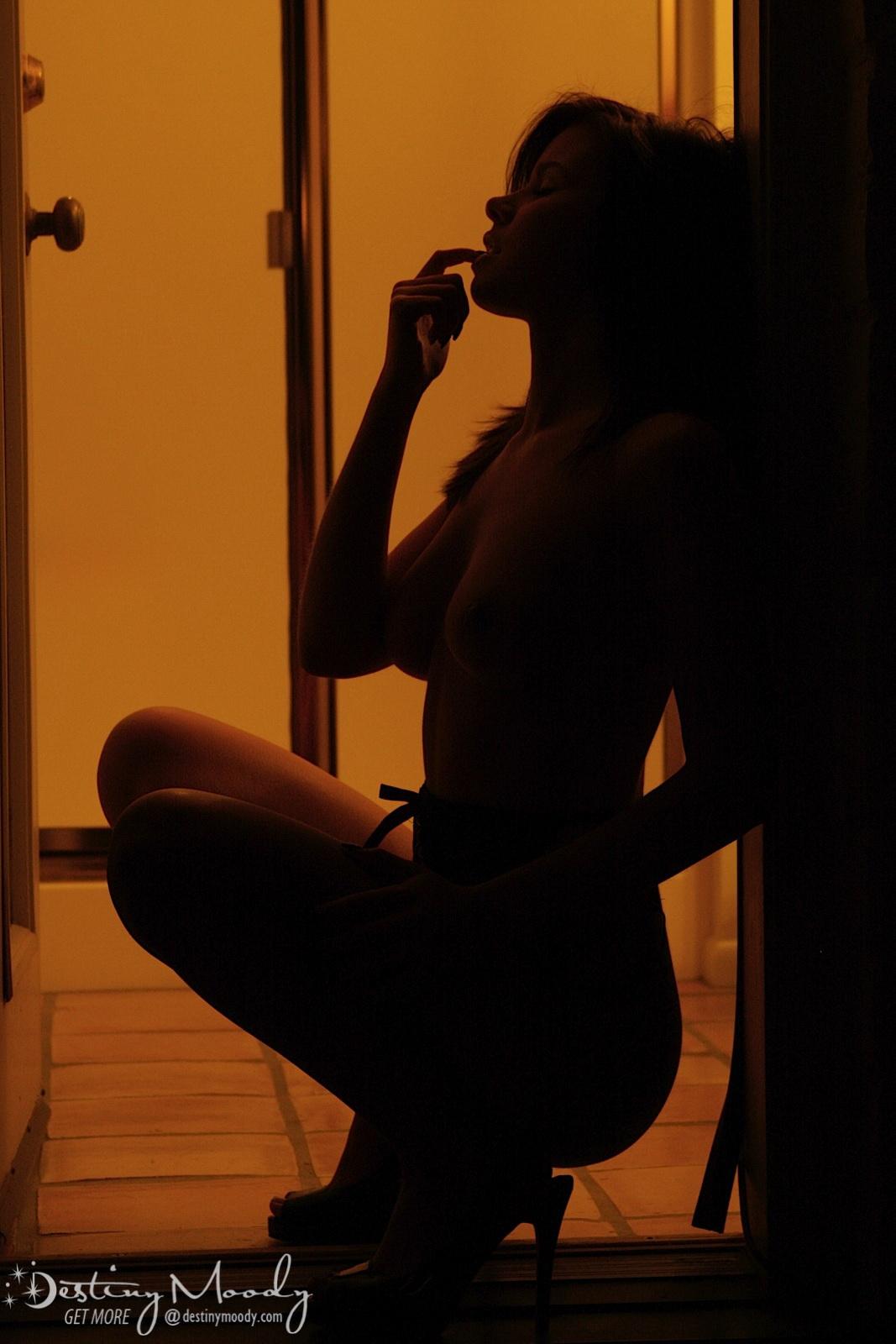 With a name like Destiny Moody you'd expect something erotic and dark like this nude photos series #54043339