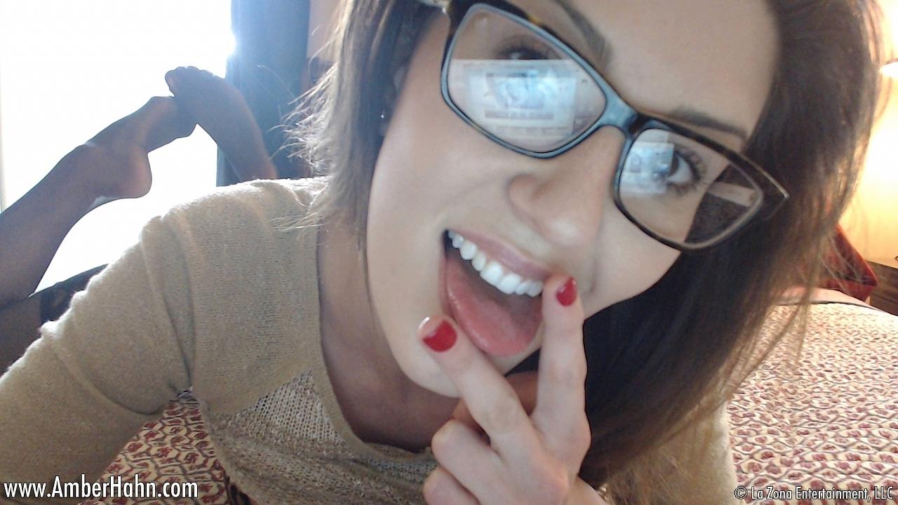 Amber Hahn welcomes you to her room to where she shows you how she likes to get off #53088860